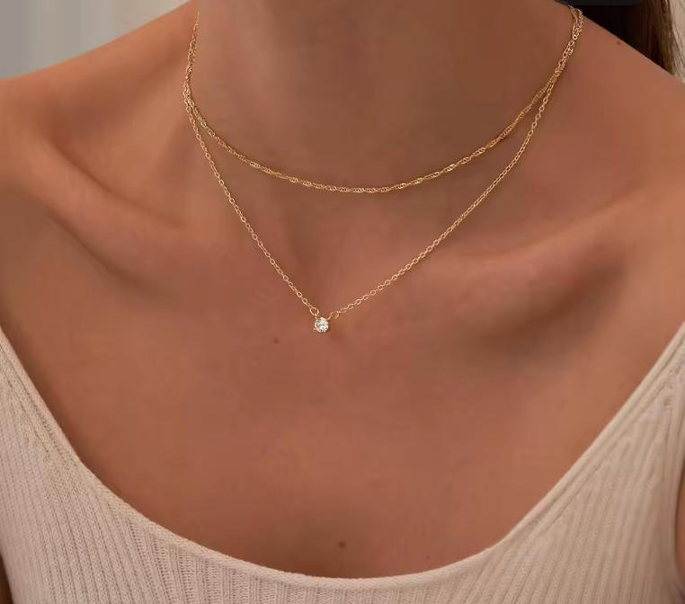 Collar Aurora Chapado en Oro para Mujer