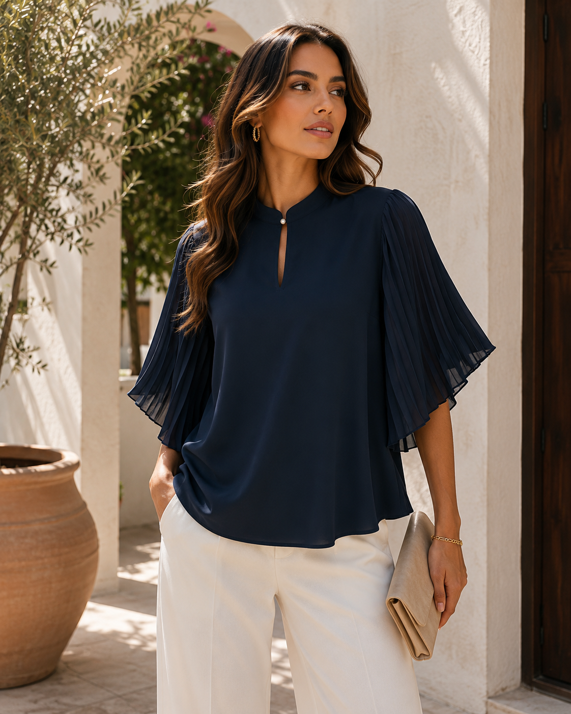 Blusa Elegancia Plisada