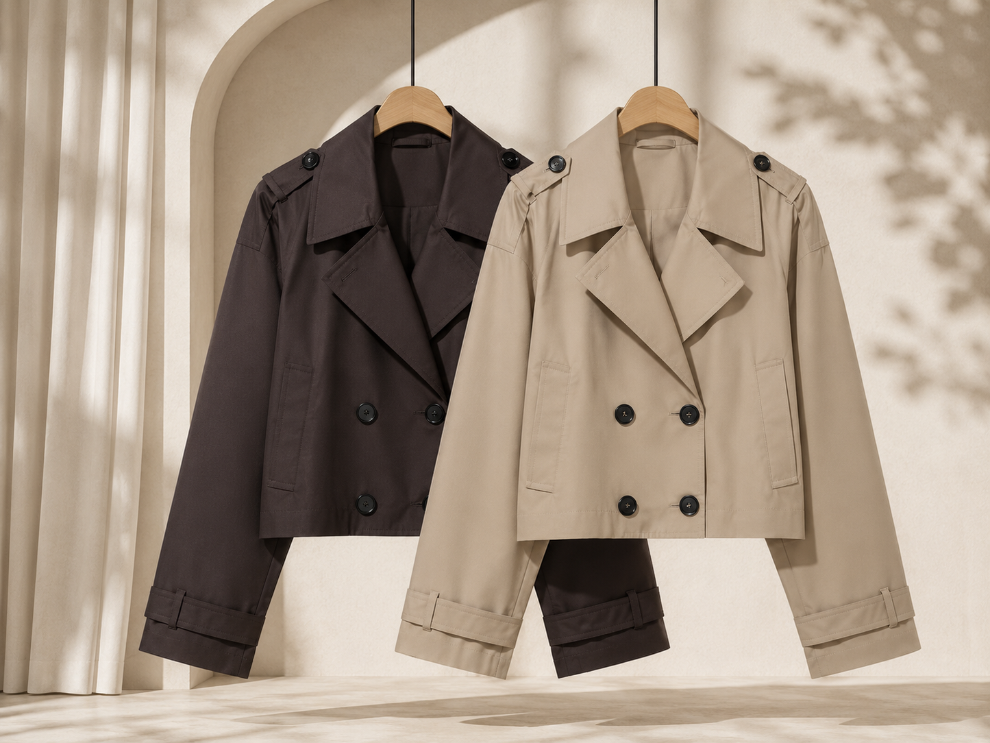 Chaqueta Trench Corta