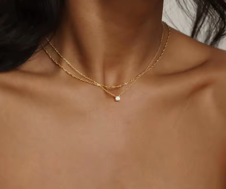Collar Aurora Chapado en Oro para Mujer