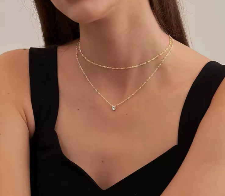 Collar Aurora Chapado en Oro para Mujer