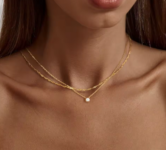 Collar Aurora Chapado en Oro para Mujer