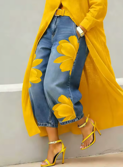 Pantalón Vaquero Floral