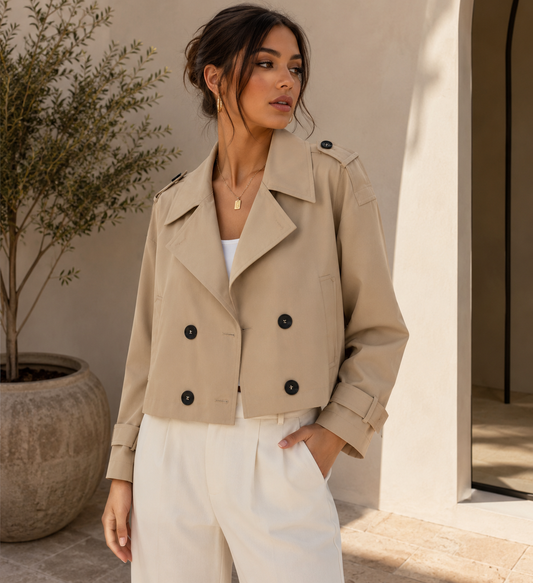 Chaqueta Trench Corta
