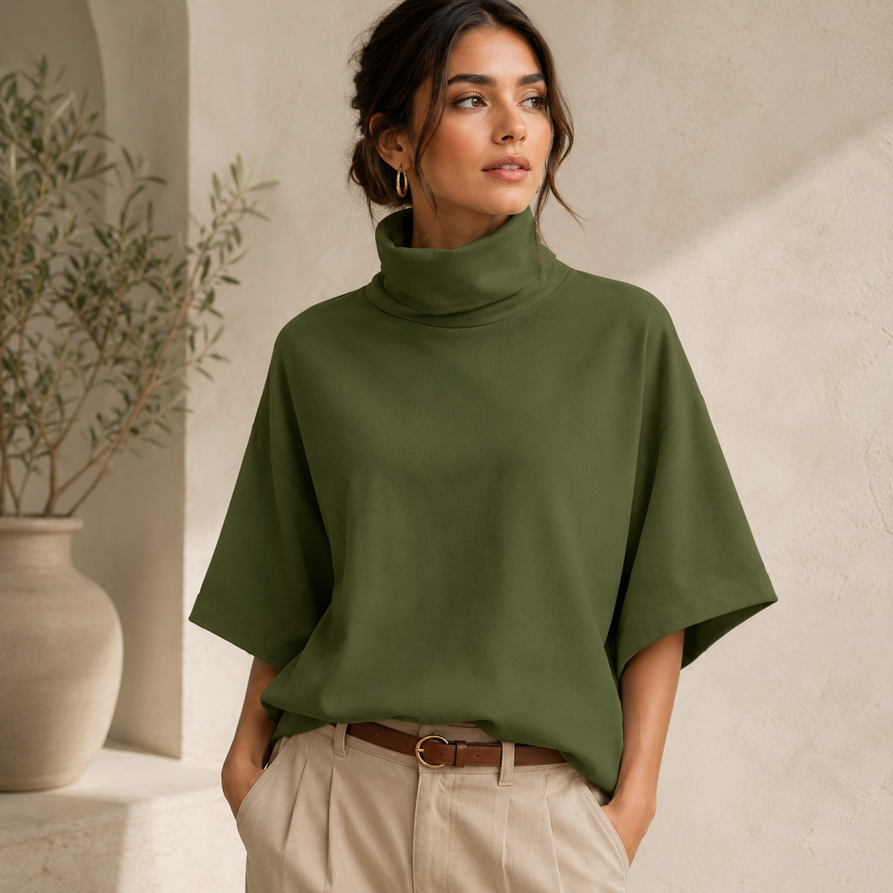 Blusa Essential Cuello Alto