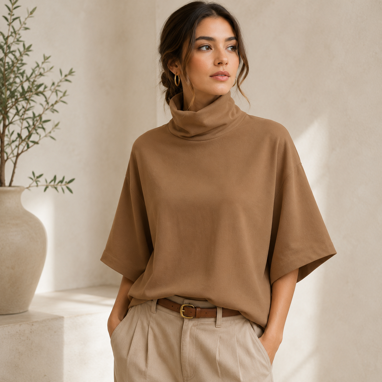 Blusa Essential Cuello Alto