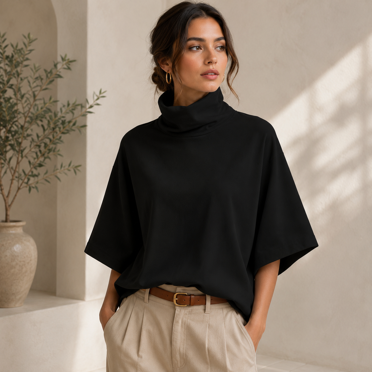 Blusa Essential Cuello Alto