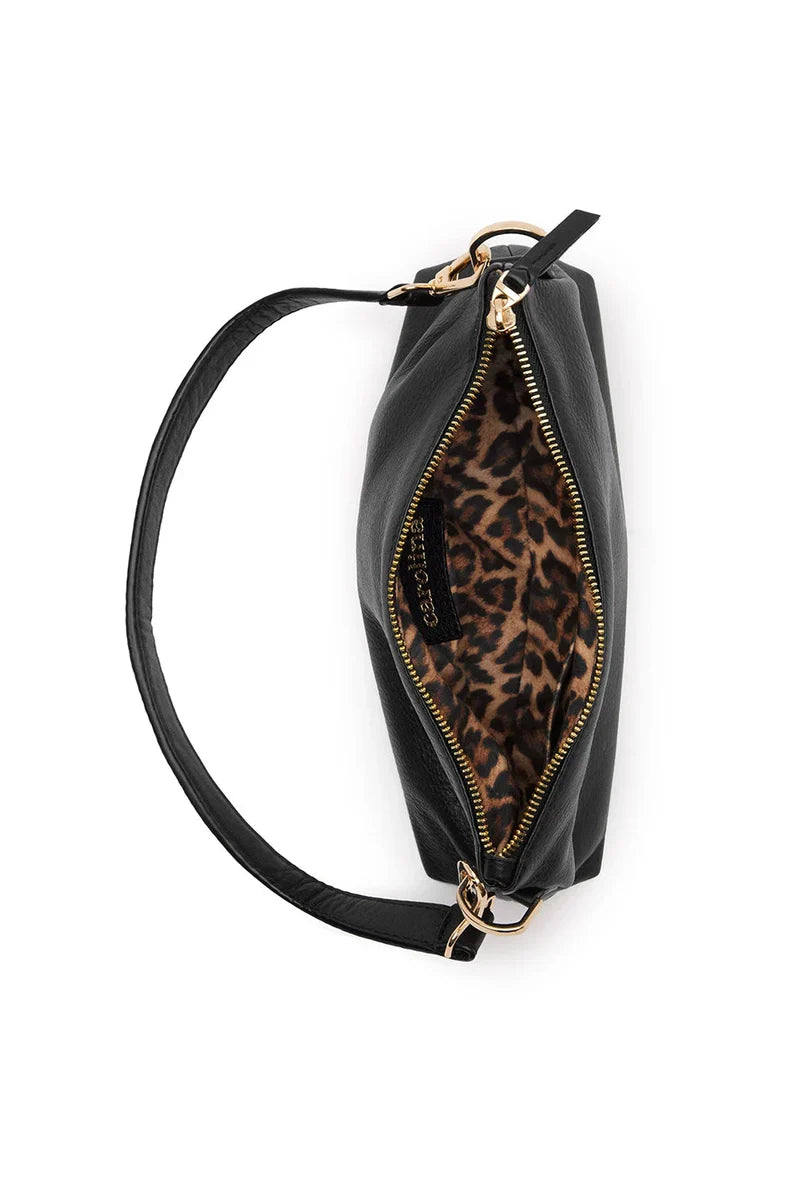 Bolso de hombro de piel negro