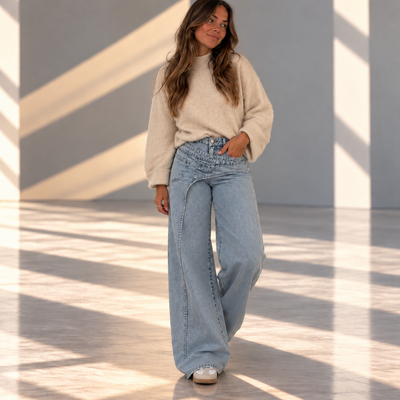 Vaqueros Denim de Corte Amplio y Diseño Exclusivo